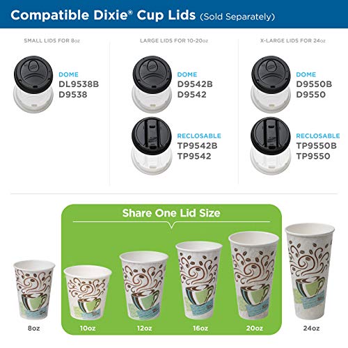 Dixie PerfecTouch 12 oz. Insulated Paper Hot Coffee Cup & Lid Set by GP PRO (Georgia-Pacific), Coffee Haze & White, 5342COMBO600, 300 Cups & 300 Lids (50 Cups & Lids Per Pack, 6 Packs Per Case) | The Storepaperoomates Retail Market - Fast Affordable Shopping