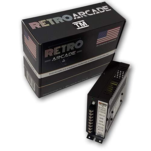 RetroArcade.us 16A Arcade Switching Power Supply – 133 Watt, 110-220V for Video Game cabinets Upright and Cocktail