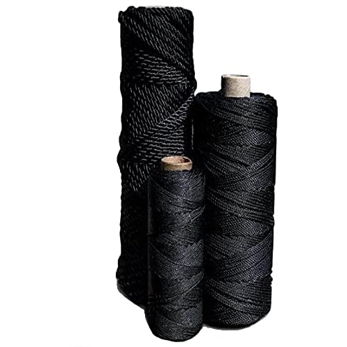 SGT KNOTS Tarred Twine – 100% Nylon Bank Line for Bushcraft, Netting, Gear Bundles, Home Improvement, Construction, Lacing Twisted Cord, Weatherproof | #36 – 1/4 lb