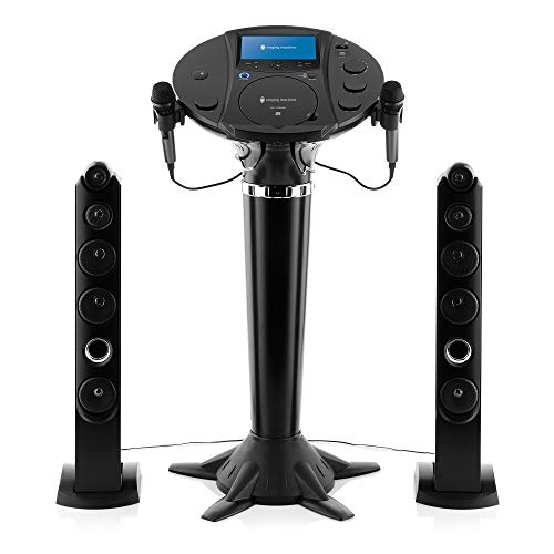 Singing Machine iSM1030BT Bluetooth Karaoke Pedestal, Karaoke Machine with Speakers, Blue