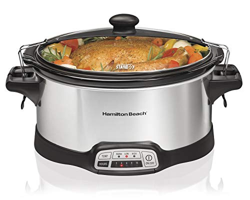 Hamilton Beach Portable 6-Quart Stay or Go Programmable Slow Cooker with Lid Lock, Dishwasher-Safe Crock (Inactive)