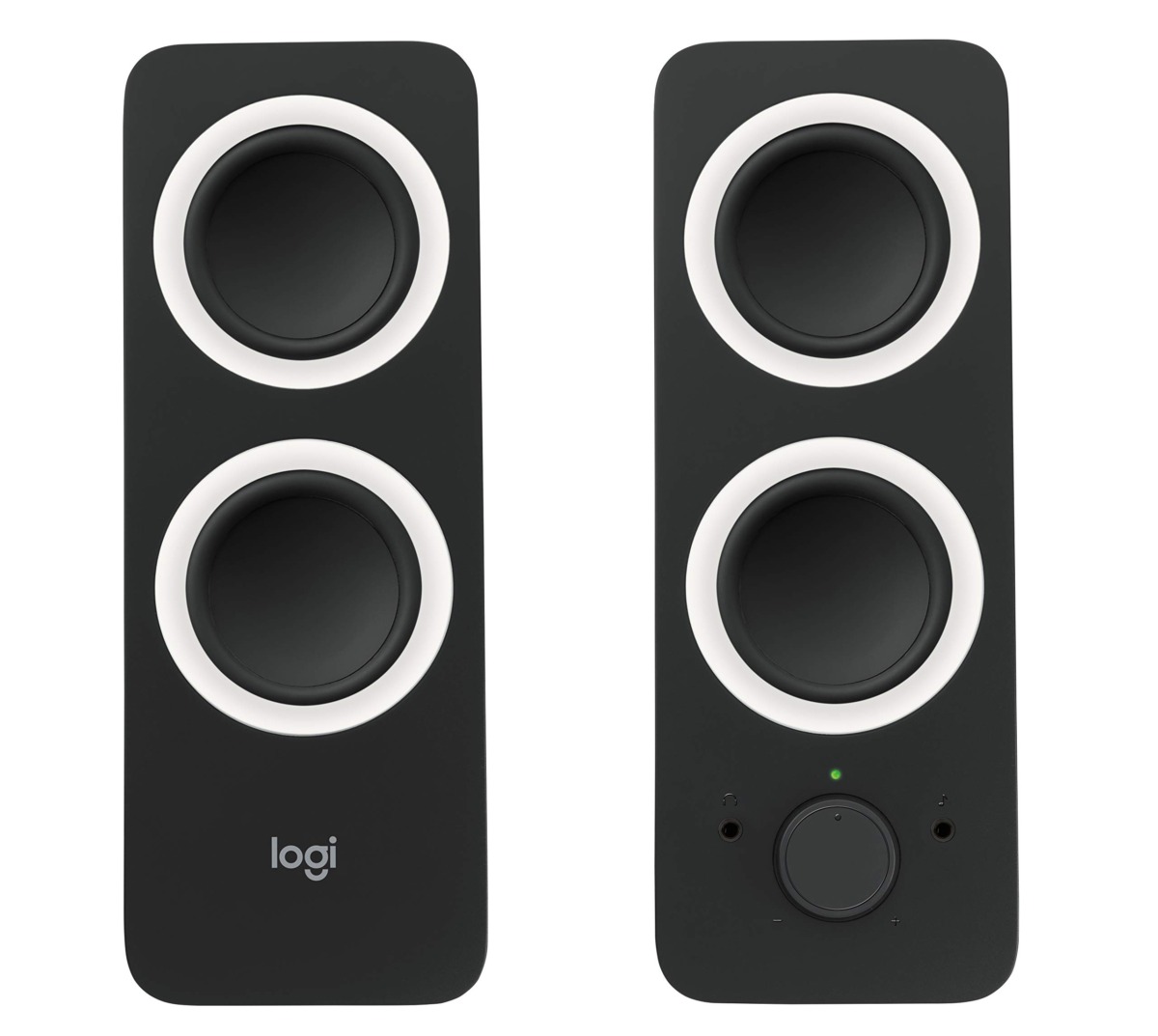 Logitech Z200 PC Speakers, Stereo Sound, 10 Watts Peak Power, 2 x 3.5mm Inputs, Headphone Jack, Adjustable Bass, Volume Controls, PC/TV/Smartphone/Tablet – Black | The Storepaperoomates Retail Market - Fast Affordable Shopping