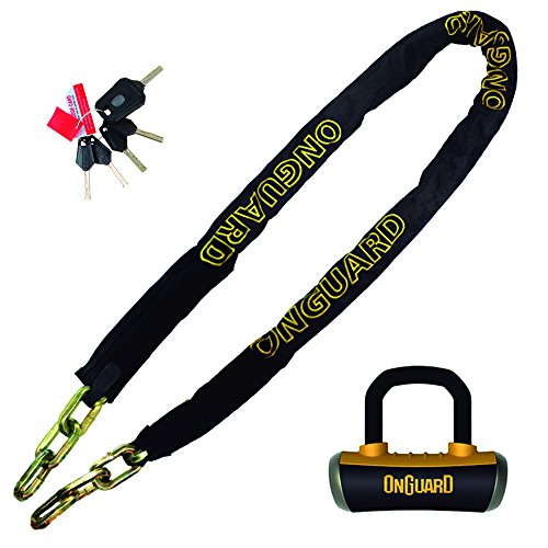 OnGuard 8019L Mastiff 6′ x 3/8″ Quad Chain Lock, Black