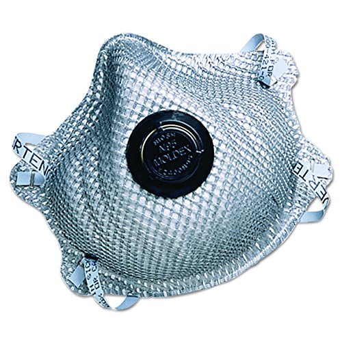 Moldex 2400N95 Organic Vapor Respirator with Charcoal Filter, Medium/Large, Gray (Pack of 10)