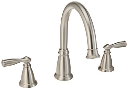Moen 86924SRN Deck Mounted Roman Tub Faucet Trim from the Banbury Collection, Spot Resist Brushed Nickel