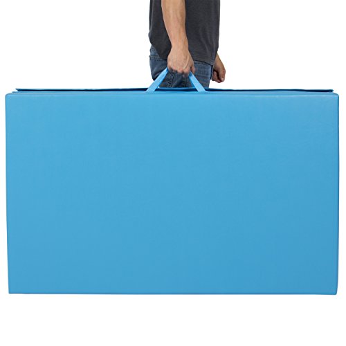 Best Choice Products 10ftx4ftx2in Folding Gym Mat 4-Panel Exercise Gymnastics Aerobics Workout Fitness Floor Mats w/Carrying Handles – Blue | The Storepaperoomates Retail Market - Fast Affordable Shopping