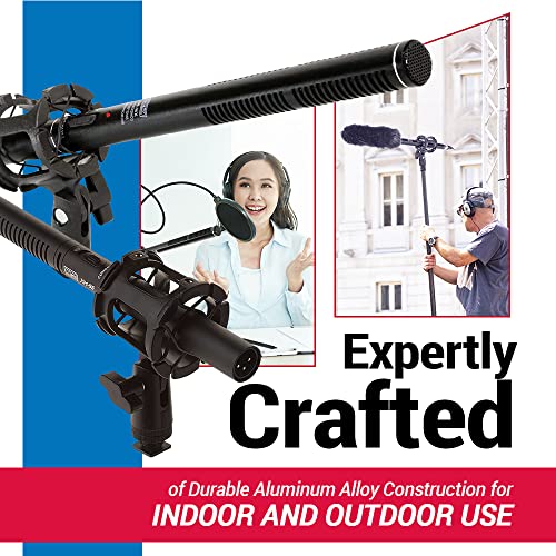 VidPro XM-88 13-Piece Professional Video & Broadcast Unidirectional Condenser Shotgun Microphone Kit – Complete Set Includes 2 Mounts Adapters Cables and More Perfect for Indoor and Outdoor Recording | The Storepaperoomates Retail Market - Fast Affordable Shopping