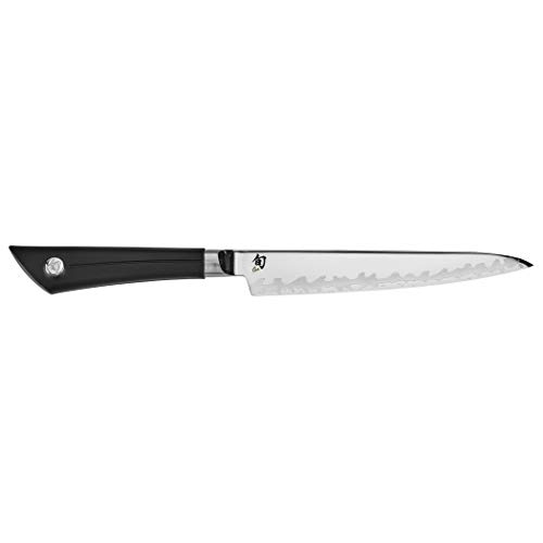 Shun Cutlery Sora Utility Knife 6″, Narrow, Straight-Bladed Kitchen Knife Perfect for Precise Cuts, Ideal for Preparing Sandwiches or Trimming Small Vegetables, Handcrafted Japanese Knife