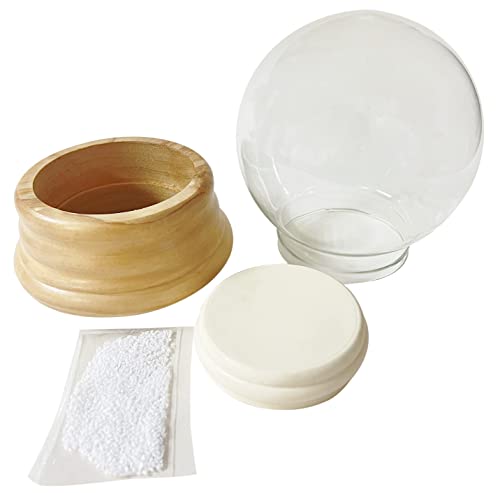 National Artcraft® 4″ Water Globe Kit with Maple Finish Wood Base and Snow Flakes (Pkg/1)