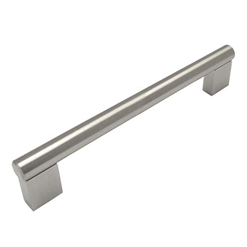 Cosmas 10 Pack 377-160SN Satin Nickel Cabinet Hardware Contemporary Style Bar Handle Pull – 6-5/16″ Inch (160mm) Hole Centers, 7-3/16″ Overall Length
