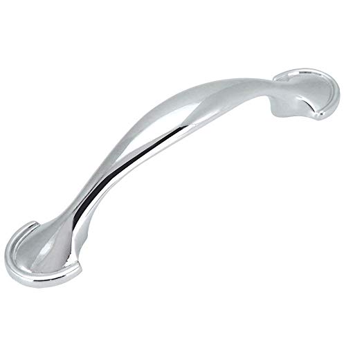 Cosmas 10 Pack 6632CH Polished Chrome Cabinet Hardware Handle Pull – 3″ Inch (76mm) Hole Centers
