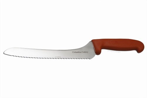 Columbia Cutlery Red Offset Bread Knife -“Sandwich Knife” – 9″ Blade