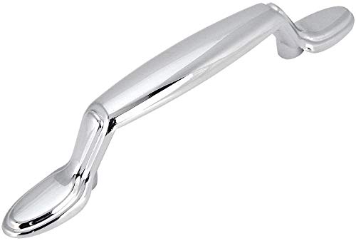 Cosmas 10 Pack 4007CH Polished Chrome Cabinet Hardware Handle Pull – 3″ Inch (76mm) Hole Centers