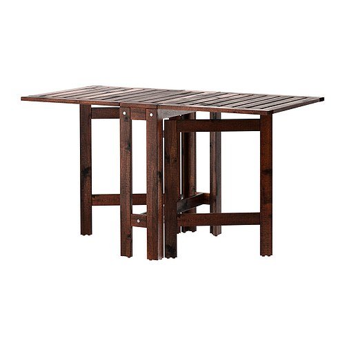 Ikea Applaro Drop-leaf Folding Wood Table Brown Seats 2 – 4