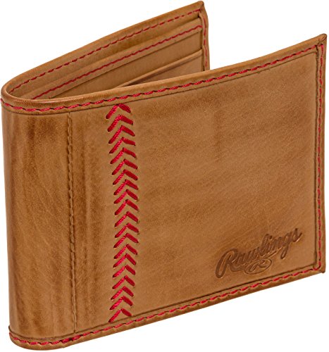 Rawlings Men’s Baseball Stitch Bifold, Tan, One Size