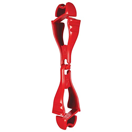 Ergodyne Squids 3400 Glove Clip Holder with Dual Clips, Red