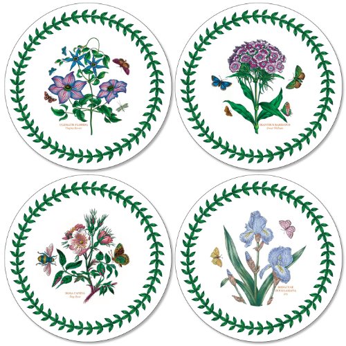 Portmeirion Home & Gifts Botanic Garden Round Coasters S/4 (m), Fabric, Multi-Coloured
