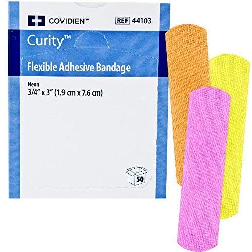 Covidien 44103 Curity Flexible Neon Bandage 3/4″x3″ 50/Bx