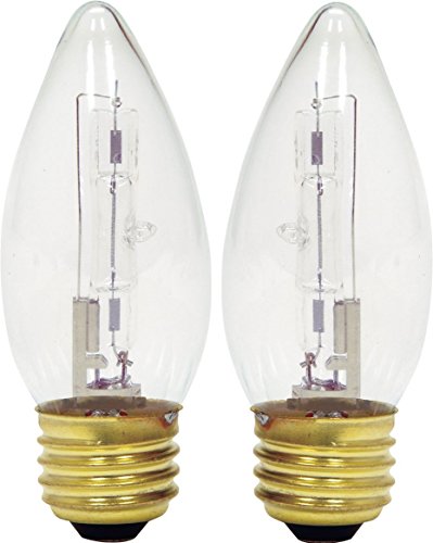 Halogen Light Bulb, Bullet Shape, 43-Watts, 2-Pk.