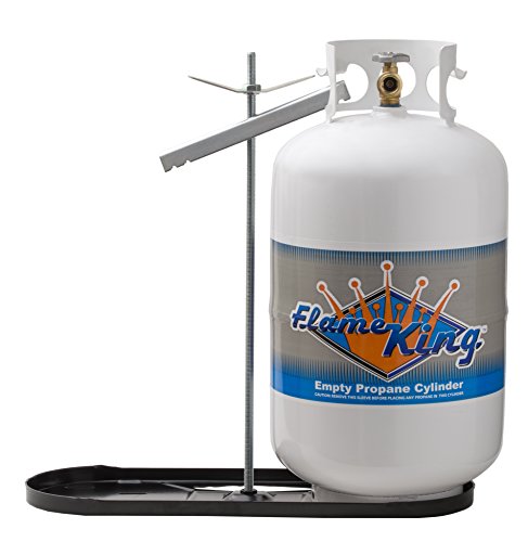 Flame King Dual RV Propane Tank Cylinder Rack For RVs and Trailers for 30lb Tanks – KT30MNT (Tanks not included) , Black