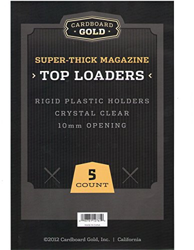 Cardboard Gold 1pk Super Thick Magazine Top Loaders (5ct) – Next Generation Archival Protection 1pk (5) Regular 8 3/4″ x 11 1/4″ x 10mm PRO Toploaders Keeps Magazines Ultra Protected