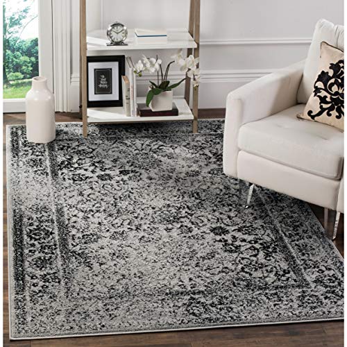 SAFAVIEH Adirondack Collection 6′ x 9′ Grey/Black ADR109B Oriental Distressed Non-Shedding Living Room Bedroom Dining Home Office Area Rug