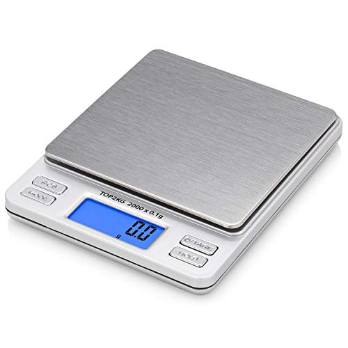 Smart Weigh Digital Pro Pocket Scale 2000g x 0.1gram,Jewelry Scale, Coffee Scale, Food Scale with Tare, Hold and Counting Function ,Back-Lit LCD Display | The Storepaperoomates Retail Market - Fast Affordable Shopping