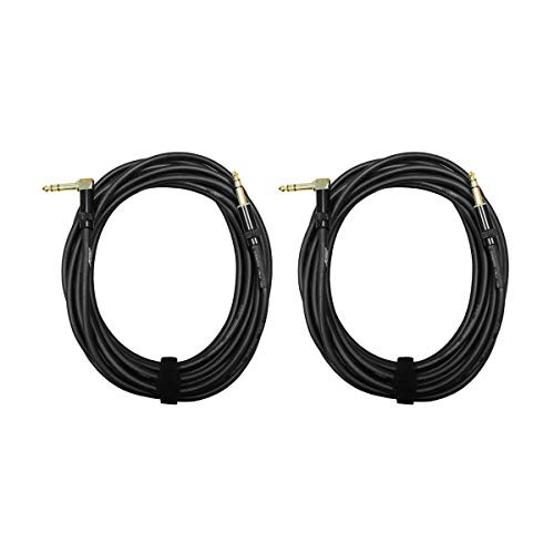 Audio 2000s E26 TRS to TRS Cable (25 Feet 2 Pack)