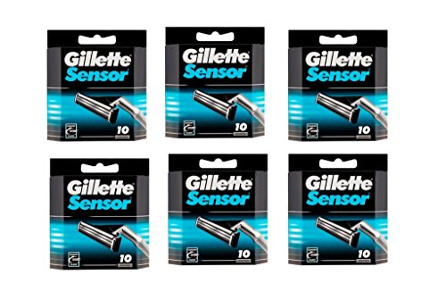 Gillette Mens Sensor Cartridges 10 Count (6 Pack)