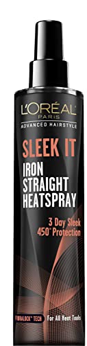 L’Oréal Paris Advanced Hairstyle Sleek It Iron Straight Heat Spray, 5.7 Ounce