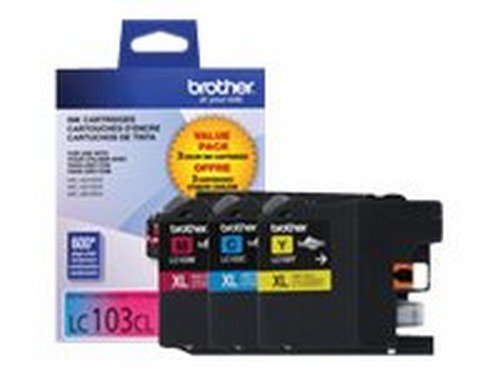Brother LC103 Ink Cartridge ( Cyan,Magenta,Yellow , 3-Pack )