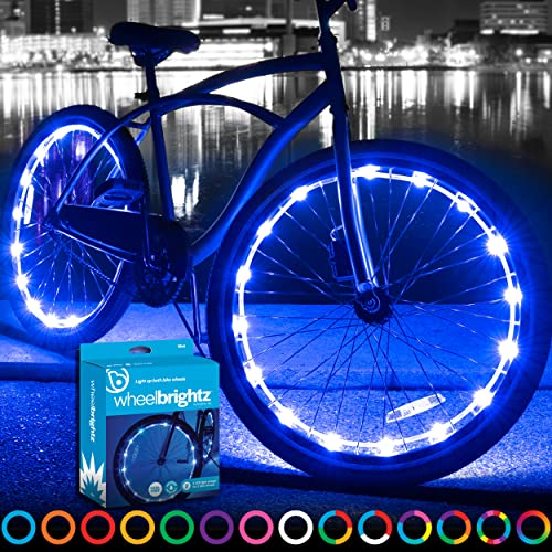 Bike Lights for Night Riding (2 Tire Blue) Cool Bicycle Wheel Lights Blue Bike Lights for Wheels Bicycle Light Front and Rear Bike Wheel Light Bike Tire Light Bike Light Wheels Burning Man Bike Lights