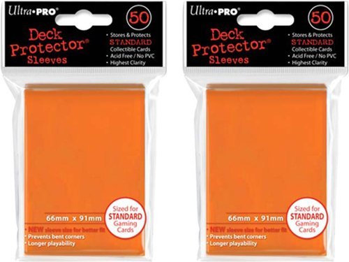 Ultra Pro (100x) Orange Deck Protectors Sleeves Standard MTG Colors