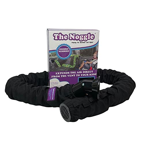 The Noggle-Making The Backseat Cool Again-Quick & Easy to Use Car Travel Accessories for a Comfy Ride Summer or Winter-Air Vent Extender Hose Directs Cool or Warm Air to Your Kids – 8ft, Black Ice