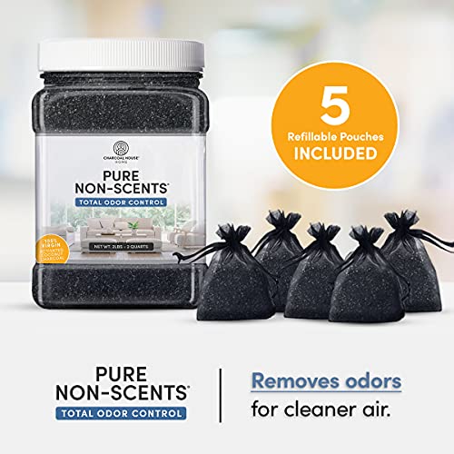 Pure Non Scents® Granular Coconut Shell Activated Charcoal – Non Toxic Odor Absorber & Eliminator for Home, Car, Shoes, Closet, Fridge, & More – Safe Deodorizer for Strong Smells – Unscented,2lbs | The Storepaperoomates Retail Market - Fast Affordable Shopping