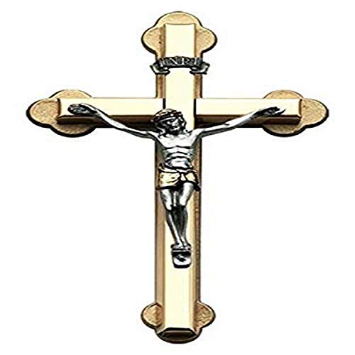 Cathedral Art (Abbey & CA Gift 4-Inch Metal Cross with 2-Tone Figure, Multi