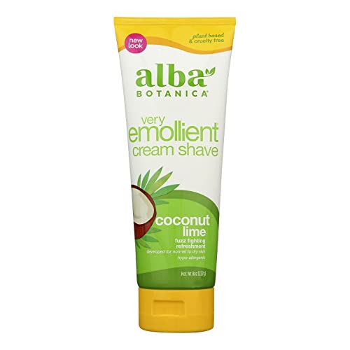 Shave Cream-Coconut Lime – 8 oz – Cream by Alba Botanica