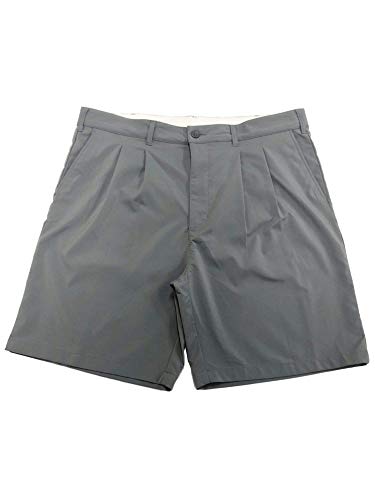Reebok Big and Tall Golf Play Dry Continuous Comfort Pleated Shorts, Grey, 44 Reg