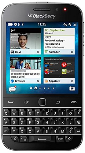 Blackberry Classic Q20 SQC100-1 – QWERTZ Keypad – Factory Unlocked, International Version – Dark Black