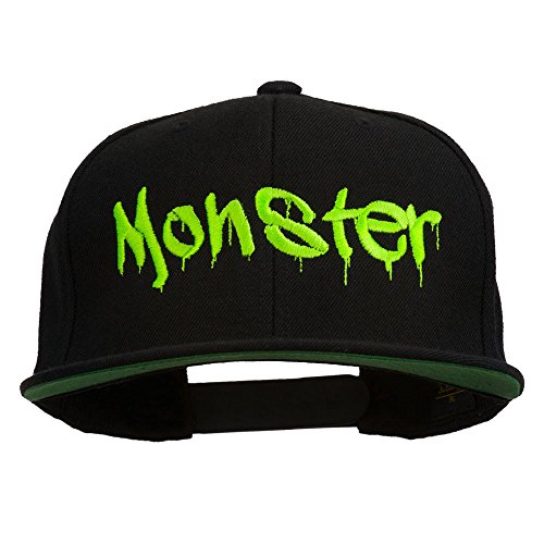 e4Hats.com Halloween Monster Embroidered Snapback Cap – Black OSFM