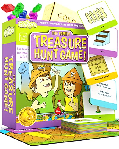 Treasure Hunt Game for Kids Outdoor Indoor Pirate Games – Scavenger Hunt Game for Children 3 – 4 – 5 – 6 – 7 – 8 – Camping Game and Find It Game with Cards – Rainy Day Bingo Activities – Family Fun