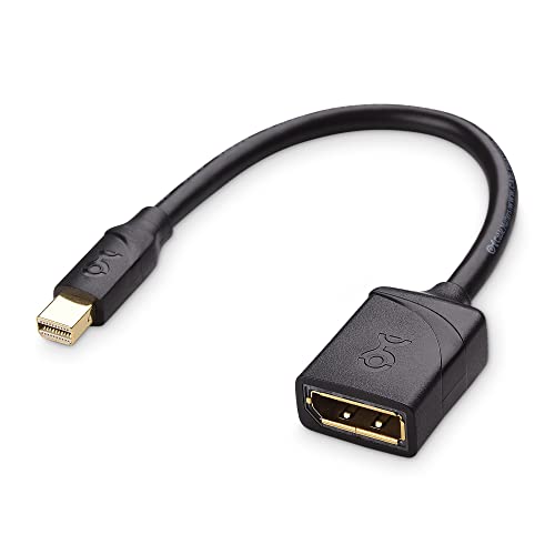 Cable Matters 8K Mini DisplayPort to DisplayPort 1.4 Adapter (Mini DP to DP 1.4) in Black – 8K@60Hz, 4K@120Hz Resolution Ready – Thunderbolt and Thunderbolt 2 Port Compatible
