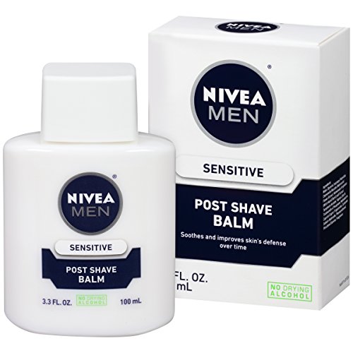 NIVEA Men Sensitive Post Shave Balm – Soothes and Moisturizes Skin After Shaving – 3.3 fl. oz. Bottle