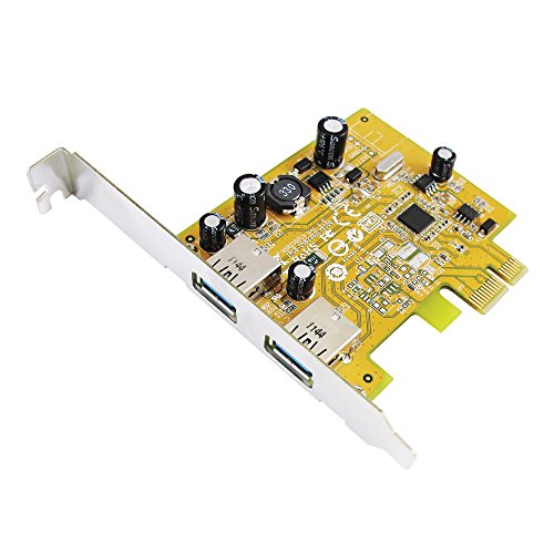 Sunix IT 2-Port USB 3.0 PCI-E Card USB2302+L Yellow