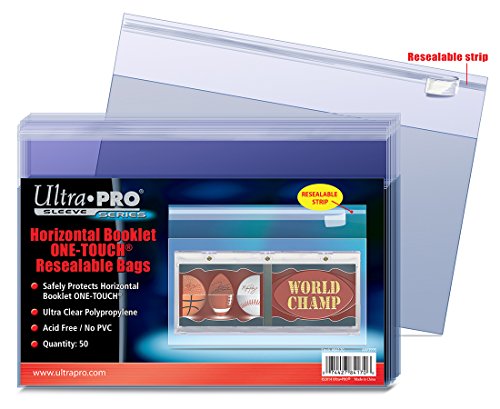 Ultra Pro One-Touch Horizontal Booklet Card Resealable Bag44; 50 Count