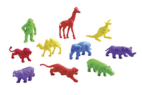 School Smart 1328067 Wild Animals Manipulative Counters, Assorted Colors, Set of 120