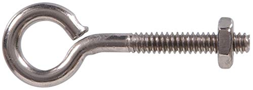 Hillman 4283 Stainless Steel Eye Bolt with Nut (#10-24 x 2″)