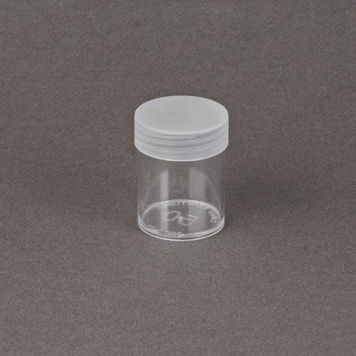 (5) Brand Round Clear Plastic (Half Dollars) Size Coin Storage Tube Holders with Screw on Lid c