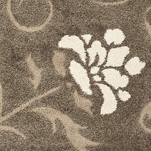 SAFAVIEH Florida Shag Collection 3’3″ x 5’3″ Smoke / Beige SG464 Floral Non-Shedding Living Room Bedroom Dining Room Entryway Plush 1.2-inch Thick Area Rug | The Storepaperoomates Retail Market - Fast Affordable Shopping