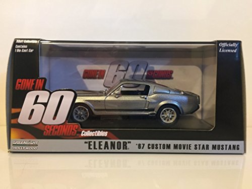 GreenLight Collectibles Gone in Sixty Seconds 1967 Ford Mustang Eleanor 1/43 Scale Diecast Model Car Gray